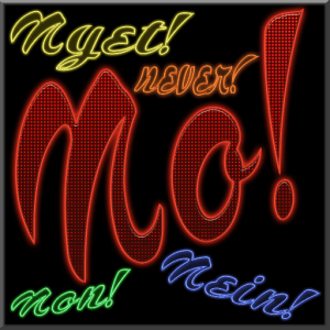 Say no to a narcissist! 