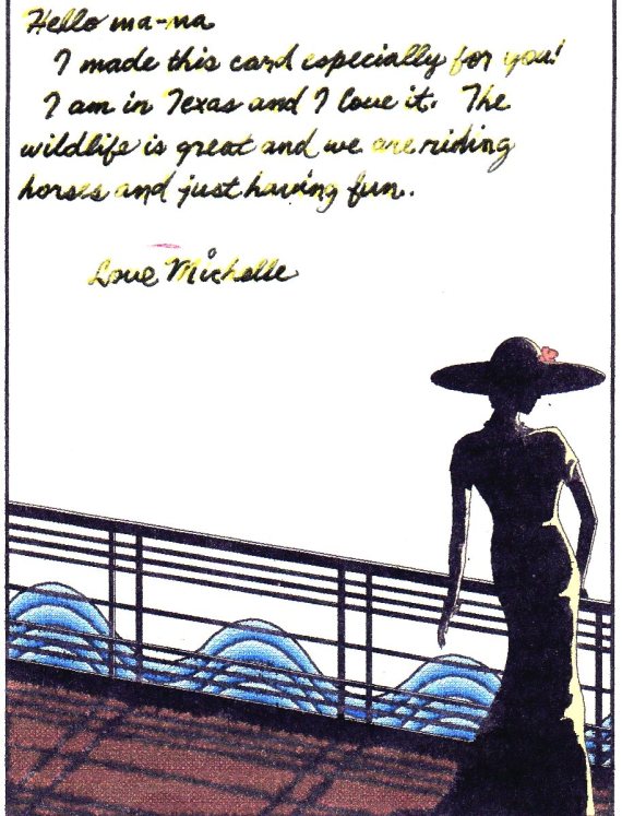 card to grandma, boy I sounded happy