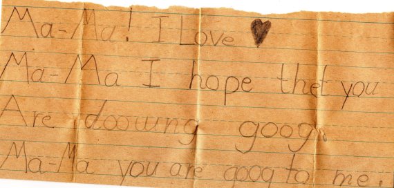 a happy child's letter to his great grandmother